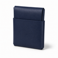 Premium Leather Card Holder Stich less Wallet - Navy Blue