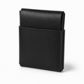 Premium Leather Card Holder Stich less Wallet - Black