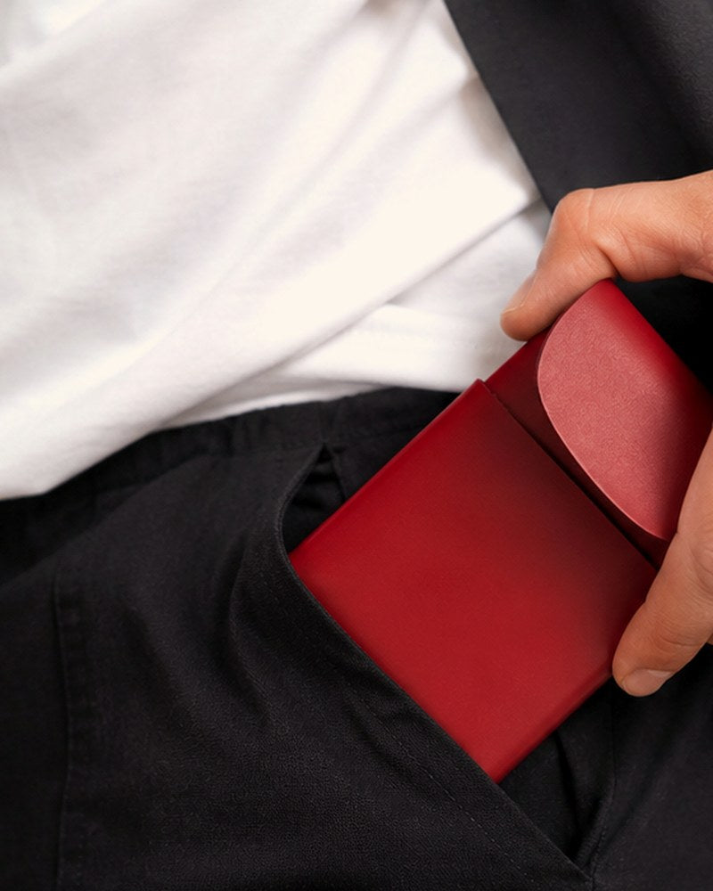 1fold sliding into a trouser pocket